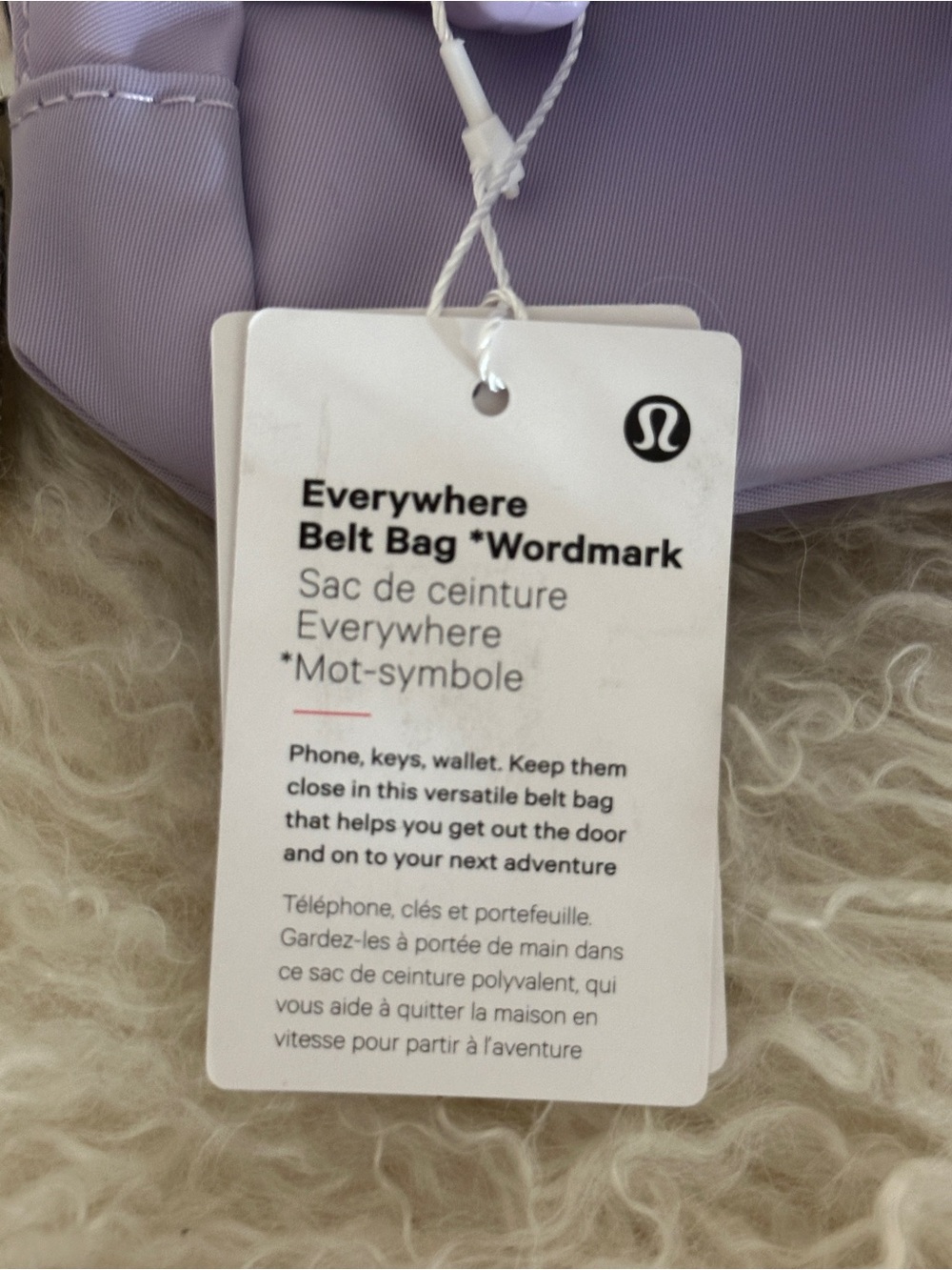 NWT Lululemon Everywhere 1L Belt Bag Lavender Light Purple - Picture 6 of 6